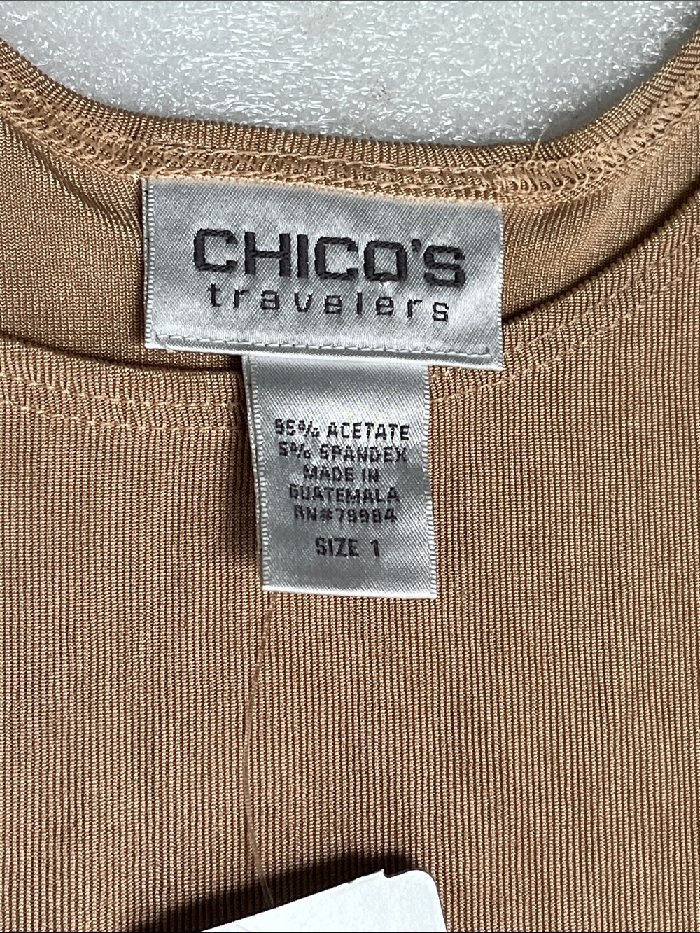 Chico’s Travelers Slinky Contemporary Tank in Champagne Size 1 NWT - Picture 10 of 11